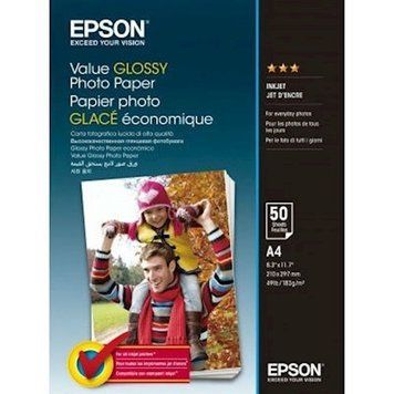 Фотопапір EPSON A4 ValueGlossyPhPaper 50sheets (C13S400036) C13S400036 фото