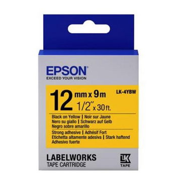 Стрічка до принтерів EPSON Tape - LK4YBW Strng adh Blk/Ye (C53S654014) C53S654014 фото