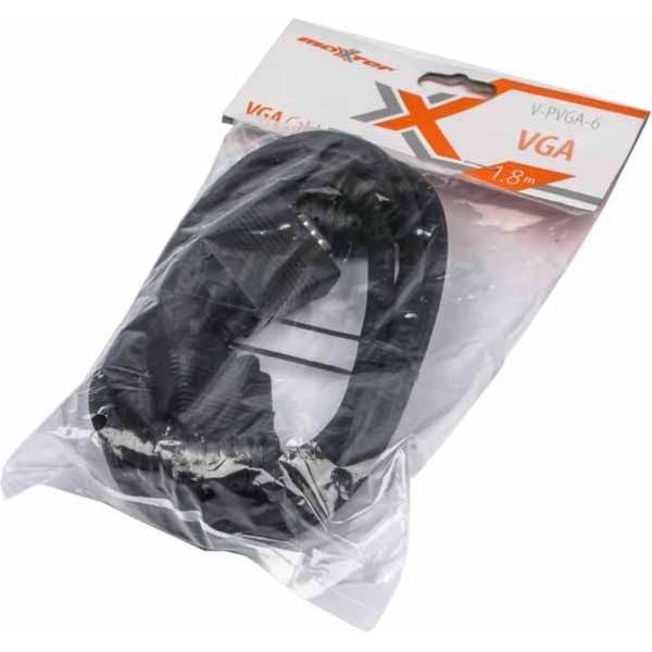 Кабель мультимедійний VGA M to VGA M 1.8m Maxxter (V-PVGA-6) &mdash; фото