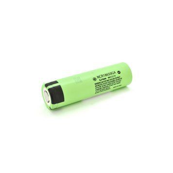 Акумулятор 18650 3300mAh, Li-Ion, Flat Top, 10A, 4.2/3.6/2.5V, green Panasonic (NCR18650GA / 26914) &mdash; фото